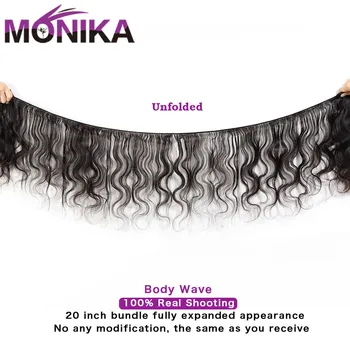 Monika Hair 8 - 30 tommer Krop Bølge Bundter Brazilian Hår Væve Bundter Tissage menneskehår Weave 3/4 Bundter Tilbud Non-Remy