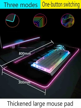 XGZ 90X40 Animationsfilm musemåtte RGB Stor Computer Spil LED Diode Farve, Belysning, Justerbar standbylys musemåtte