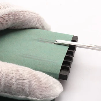 DIY læder Håndværk Beveler knivsæg sharpner formen af R eller plat rille 2 design