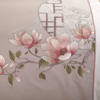4-delt sæt Nye Kinesiske stil bed fire-stykke bomuld lang-korte bomuld broderi berømte etniske sengetøj twin sengetøj sæt LB52805