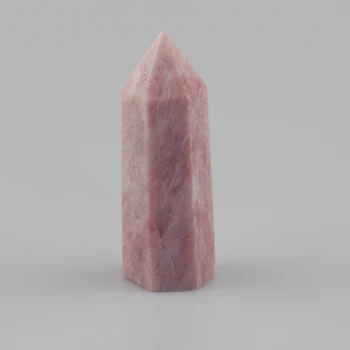 Naturlige Pink Opal Rosa Kvarts Krystal Wand Healing Perle Sten Rock Sekskant Obelisk Punkt Mineraler Prøve Feng Shui Home Decor
