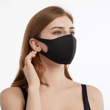 10stk Face-Maske-Sort Munden Maske Genanvendelige Vaskbar Mascarillas Kølige Silke Åndbar Facial Mask Vindtæt Bomuld Ansigt Maske Voksen