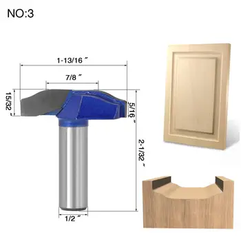 1 pc 1/2 Skaft Træbearbejdning dørkarmen Router Bits til træ hårdmetal lassical dørs kabinet Gravering bits Fræsning Cutte