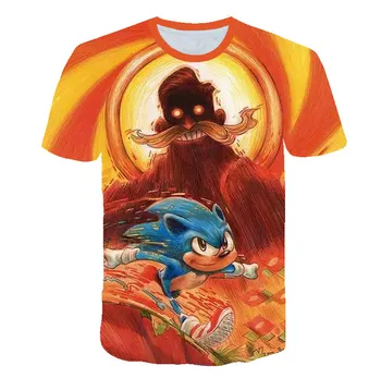 Drenge Tegnefilm Sonic the Hedgehog t-shirt Kids Sort Tshirt Sjove T-Shirts til Piger Barnet T-Shirt Børn Tøj 2020 Tee Toppe