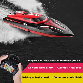 H101 Speed Båd 2.4 GHz, 4-KANALS RC-Fjernbetjening High Speed Båd Racing med LCD-Display, Legetøj Gave til Børn