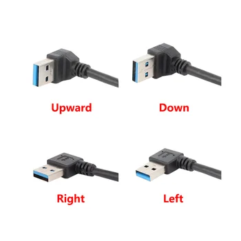 Type L 20cm USB 3.0 ER Mand til 3.0 AF Kvindelige 90 Vinklet Udvidelse Adapter kabel til højre/venstre/op/ned kabel til Tablet
