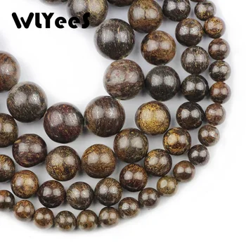 WLYeeS af Høj Kvalitet Naturlige Bronzite Sten Rund Kugle 6 8 10 12 mm Løse perler for Kvinder Smykker armbånd Gør DIY Tilbehør