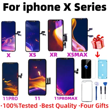 AAA+ Til iPhone X XS XSMax XR 11 LCD-Skærm Til OLED TFT Touch Skærm Digitizer Udskiftning Forsamling Med Gaver Til iphoneX