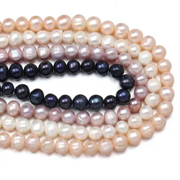 Runde Perle Perler Naturlige Ferskvands Perler Til en Halskæde Armbånd Smykker at Gøre DIY Til Kvinder i Størrelse 6-7mm