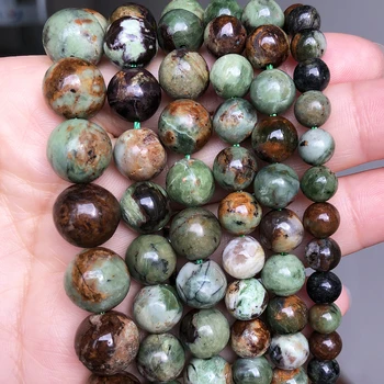 Naturlige Chrysopras Sten Perler Grøn Opal Spacer Løse Perler Til Smykker at Gøre Diy Armbånd Tilbehør 15
