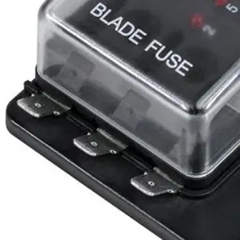 Blade Type sikringsboks Holder Med LED advarselslampe For Bil Og Motorcykel korrosionsandighed Holdbar sikringsboks, Indehaver