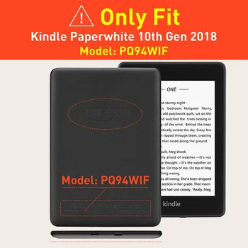 Kindle Paperwhite (10 Generation) Sag For Kindle Paperwhite 4 (Model PQ94WIF 2018 Release) med Auto Sleep/Wake Magnet Cover