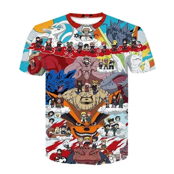 2020 kortærmet T-shirt Naruto Anime Unge Børn T-shirt 3DT-shirt Naruto Sweatshirt Cosplay Top-kortærmet T-shirt