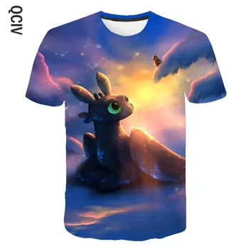 Drenge T-Shirt Sommer Kids T-shirt Sådan træner du Din Drage 3 Tegnefilm 3D-Print T-Shirt til Drenge Tees Drenge Piger Toppe Børn T-Shirt