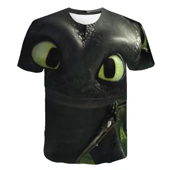Drenge T-Shirt Sommer Kids T-shirt Sådan træner du Din Drage 3 Tegnefilm 3D-Print T-Shirt til Drenge Tees Drenge Piger Toppe Børn T-Shirt