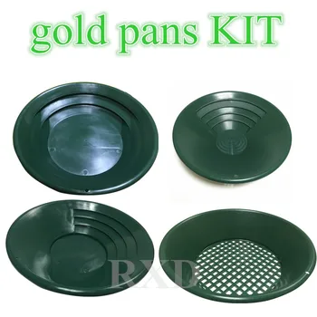 Metaldetektor værktøjer kit Alluviale Plast Guld Pan sæt til sand guld manuel minedrift