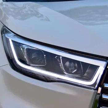 Bil Forlygte Forsamling for Toyota Highlander 2016 2017 LED-blinklys LED kørelys et strejf af blå