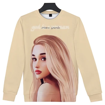 2019 Ariana Grande 3D Printet O-Hals Sweatshirts Kvinder/Mænd Mode langærmede Sweatshirts Hot Salg Casual Streetwear Tøj