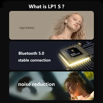 Originale Lenovo LP1S TWS Trådløse Bluetooth-Hovedtelefoner I-øret Støj Reduktion HIFI Stereo-Touch Kontrol Headset Til Smartphones