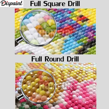 Dispaint Fuld Square/Runde Bor 5D DIY Diamant Maleri 