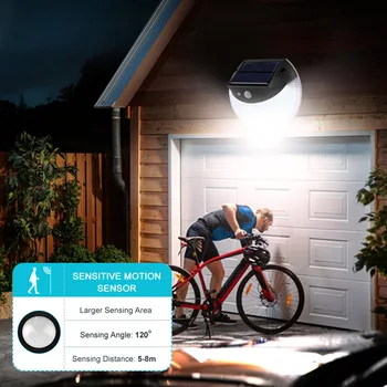 1/3 Tilstande LED Solcelle væglampe Udendørs Sol Lys Vandtæt Menneskelige Bevægelse Smart Sensor Lys for, at Have Street Vej