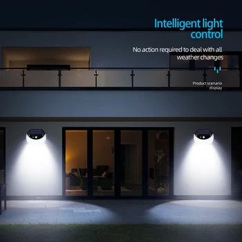1/3 Tilstande LED Solcelle væglampe Udendørs Sol Lys Vandtæt Menneskelige Bevægelse Smart Sensor Lys for, at Have Street Vej