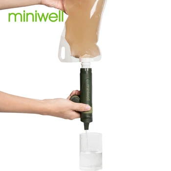 Miniwell udendørs gear 98 g let vand filter halm til friluftsliv og rejser