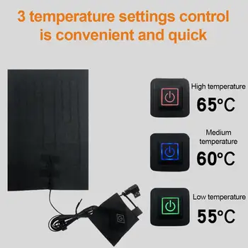 Tre Niveauer Af Temperatur Justering Kan Vaskes USB-Elektriske Klud Varmelegeme Pad Varme Element Til Tøj Sæde Pet Varmere