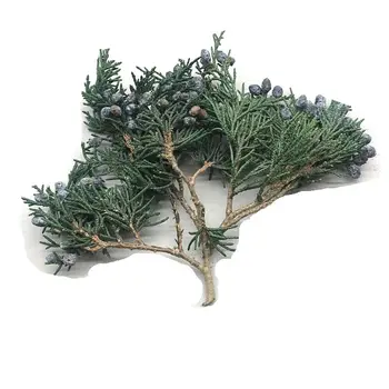 Importeret Japansk Jord Landbrugs-Park Evig Blomst Pine Leaf Cypress Pine Leaf Gren DIY Valentine ' s Day Garland Glas