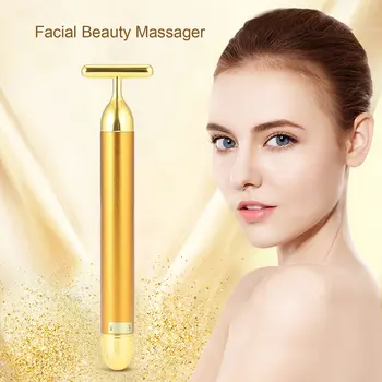 Mini-Facial Skønhed Af Facial Massageapparat T-Form roller Facial Beauty Care Vibrationer Massageapparat Energi Vibrerende Slankende Ansigt Bar