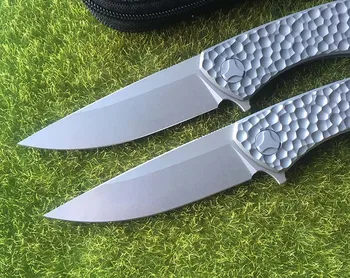 LEMIFSHE Svarn Flipping Folde kniv D2 blade Titanium Meteorit mønster køkken udendørs nytte frugt Knive EDC værktøjer