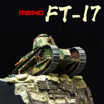 1:35 Skala Tank Montering Model Frankrig FT-17 Light Tank (nittet Revolverskive) Militære Tank Samling DIY TS-011