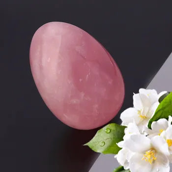 Mayitr Massage Og Afslapning Boligindretning Håndværk Rosakvarts Æg Crystal Ball Magic Healing Kugle Perle Sten