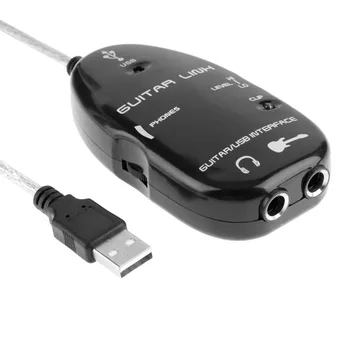 16-bit, 44.1/48 khz Guitar til USB Lyd-Afspiller lydkort Effektor Interface Link Audio Kabel til at Optage Musik Adapter til PC/Mac