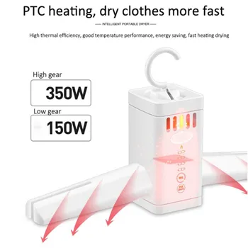 110-220V El-Tøj Tørring Rack LED-UV Smart Hænge Tøj Tørretumbler Bærbare Udendørs Rejse Mini Folde Tøj, Sko Varmer