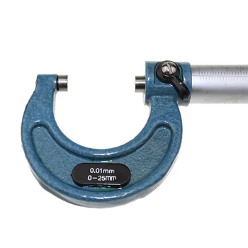 25mm/0.01 Mini Mikrometer Ydre Diameter Spiral Mikrometer måleinstrument Værktøj