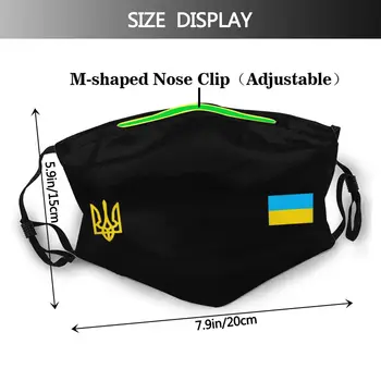 Ukraine Nationale Symbol Tryzub ukrainske Flag Maske Ikke-Disponible Anti Tåge og Anti Støv Beskyttelse Åndedrætsværn Maske med Filtre