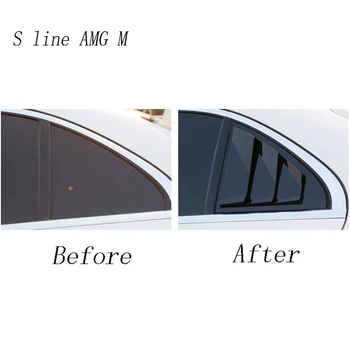 Bil Styling bagruden Trekant Skodder udsmykning panel Dækker Klistermærker Trim Til Mercedes Benz C-klasse W205 Auto Tilbehør