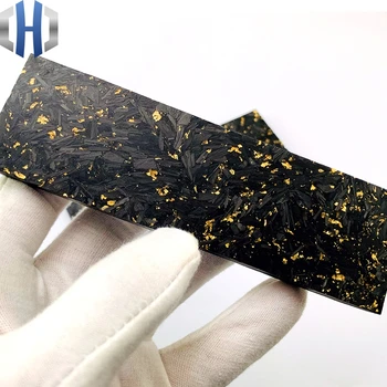 Kniv Carbon Fiber Patch Smedning Carbon Fiber Kaotisk Kulstof Fiber Håndtag Materiale Brudt Carbon Kniv Håndtag Sammensat Materiale