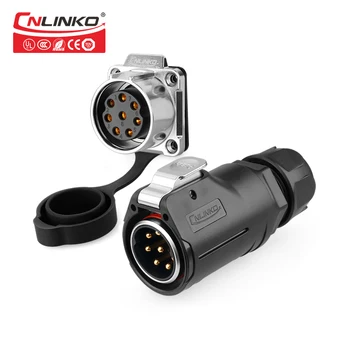 CNLINKO M28 8pin IP67 vandtæt power stik adapter 15A 500V quick drive industri udstyr ny energi køretøjer auto bil