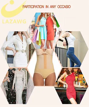 LAZAWG Kvinder Fajas Høj Talje Træner Mave Kontrol Trusser Slankende Shapewear Organ Shaperen Vægttab Bodysuit Butt Løften