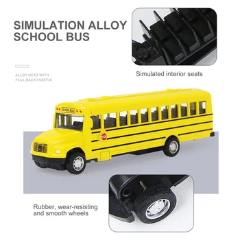 Simulering Legering Trække sig Tilbage & Inerti, Skole, Bus, Bil Model Støbt Køretøj Toy Tidlig Uddannelse Legetøj til Drenge, Kids Gaver