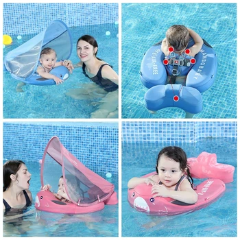 Fast Ikke-oppustelige Baby Svømning Ring flydende Float Liggende Swimmingpool Legetøj Badekar For tilbehør Svømme Træner Parasol