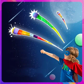 Nyeste Sjove Hånd Smide Meteor Rainbow Ball Bånd Sandsække Sensoriske legeredskaber Udendørs Legetøj for Børn, Sport Spil, Kid