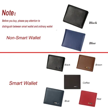 Smart Pung Bluetooth Anti-tabte Ægte Læder tegnebøger Mænd Blødt Læder af Høj Kvalitet, Business Pung Mandlige Luksus Mænds Tegnebog