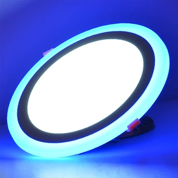 5PCS LED-panel lys Runde plads Recessed Lampe AC85V-260V 3W6W12W18W RGB Dual Farve LED Lys LED Loft Downlight Spot Lampe