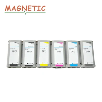 6stk Magnetiske Kompatibel Blækpatron for HP70 for HP72 70 72 Til HP Designjet T610 T770 T1100 T1120 T1200 T1300 T2300 Printer