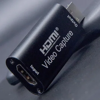 Audio Video Capture-Kort, HDMI-til-USB-1080p USB2.0 Optage via DSLR-Camcorder Action Cam 4K 1080P til PS4 Spil DVD