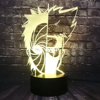Obito Uchiha Naruto kakashi Fødselsdag Dekoration Animationsfilm Lava Tegneserie 3D Humør Lampe LED-Dreng Værelses Nat Lys Ferie Kid Xmas Toy