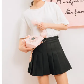 2020 Koreanske Kvinder Nederdel Fashion Høj Talje Solid Plisseret Mini Nederdel Slank Talje Casual Tennis Nederdel Jupe Femme
